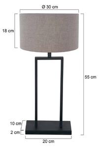 Steinhauer Lampa stołowa Stang, czarny, salon / jadalnia, metal