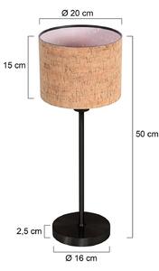 Mexlite Lampa stołowa Noor, czarny, salon / jadalnia, metal
