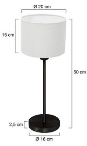Mexlite Lampa stołowa Noor, czarny, salon / jadalnia, metal