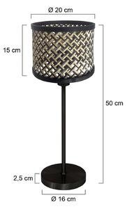 Mexlite Lampa stołowa Noor, czarny, salon / jadalnia, metal