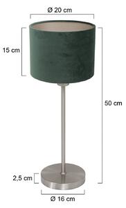 Mexlite Lampa stołowa Noor, aluminiowy / szary / cynkowy, salon / jadalnia, metal