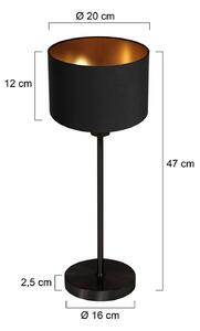 Mexlite Lampa stołowa Noor, czarny, salon / jadalnia, metal