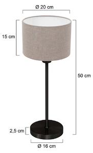 Mexlite Lampa stołowa Noor, czarny, salon / jadalnia, metal