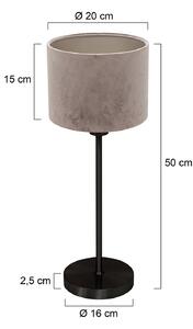 Mexlite Lampa stołowa Noor, czarny, salon / jadalnia, metal