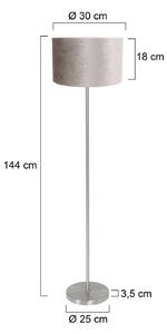 Mexlite Lampa stojąca Noor, aluminiowy / szary / cynkowy, salon / jadalnia, metal