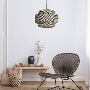 Steinhauer Lampa wisząca Sparkled Light, możliwość ściemniania, czarny, salon / jadalnia, bambus