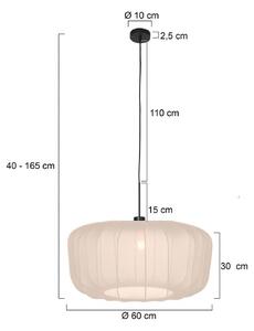 Steinhauer Lampa wisząca Sparkled Light, możliwość ściemniania, kremowy / amber, salon / jadalnia, tkanina / materiał / jedwab, nowoczesny