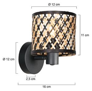 Mexlite Kinkiet Sumba, możliwość ściemniania, czarny, salon / jadalnia, metal