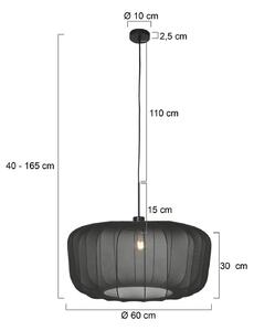 Steinhauer Lampa wisząca Sparkled Light, możliwość ściemniania, czarny, salon / jadalnia, tkanina / materiał / jedwab, nowoczesny