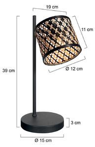 Mexlite Lampa stołowa Sumba, czarny, salon / jadalnia, metal