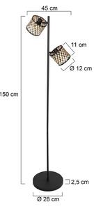 Mexlite Lampa stojąca Sumba, czarny, salon / jadalnia, metal