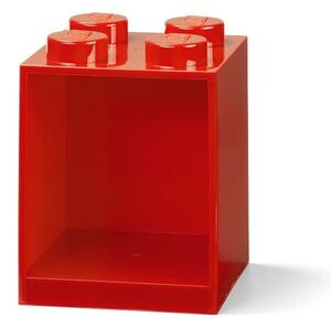 Dziecięca czerwona półka ścienna LEGO® Brick 4