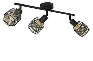 Lindby - Eudoria 3 Lampa Sufitowa Black/Gold