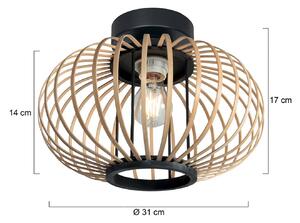 Anne Light Lampa sufitowa Bloeba, możliwość ściemniania, czarny, salon / jadalnia, metal