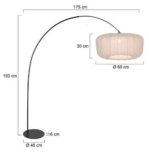 Anne Light Lampa łukowa - lampa stojąca Curve, czarny, salon / jadalnia, metal, nowoczesny