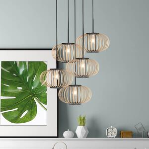 Anne Light Lampa wisząca Silva, możliwość ściemniania, czarny, salon / jadalnia, metal