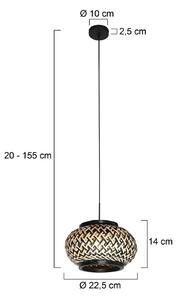 Steinhauer Lampa wisząca NoxLight, możliwość ściemniania, czarny, salon / jadalnia, metal