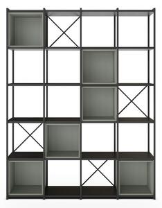 Zielono-czarny regał 140x179 cm Anya – Marckeric