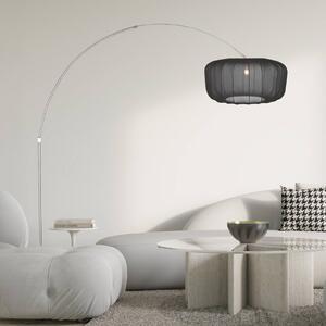 Steinhauer Lampa łukowa - lampa stojąca Sparkled Light, aluminiowy / szary / cynkowy, salon / jadalnia, metal, nowoczesny
