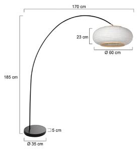 Mexlite Lampa łukowa - lampa stojąca Solva, czarny, salon / jadalnia, metal