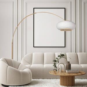 Steinhauer Lampa łukowa - lampa stojąca Sparkled Light, brązowy / mosiężny, salon / jadalnia, metal