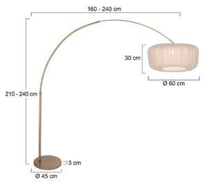 Steinhauer Lampa łukowa - lampa stojąca Sparkled Light, brązowy / mosiężny, salon / jadalnia, metal, nowoczesny