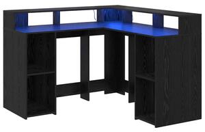 Biurko czarny dÄ b 130 x 130 x 91 cm materiaÅ drewnopochodny