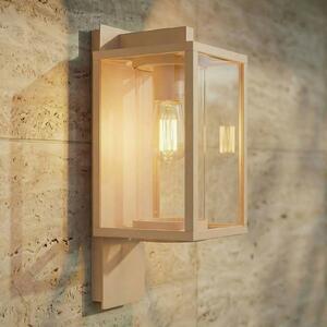 Kinkiet zewnętrzny Ferda Lucande, możliwość ściemniania, kremowy / amber, aluminium, nowoczesny