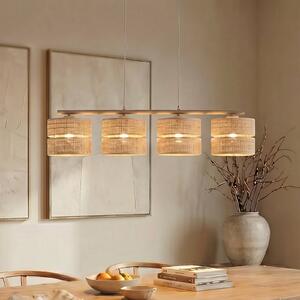 Lampa wisząca Calma TK Lighting, możliwość ściemniania, kremowy / amber, salon / jadalnia