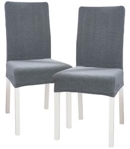 Elastyczny pokrowiec na krzesło Magic clean jasnoszary, 45 - 50 cm, komplet 2 szt