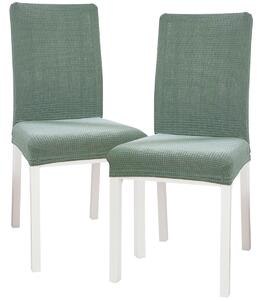 Elastyczny pokrowiec na krzesło Magic clean zielony, 45 - 50 cm, komplet 2 szt