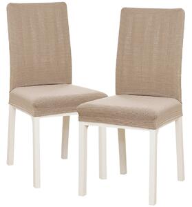 Pokrowiec elastyczny na krzesło Magic clean beżowy, 45 - 50 cm, kopmplet 2 szt