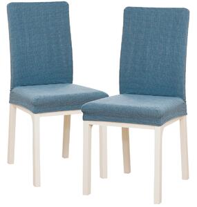 Elastyczny pokrowiec na krzesło Magic clean niebieski, 45 - 50 cm, zestaw 2 szt