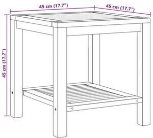 Nowoczesny stolik kawowy z litego drewna tekowego 45x45 cm