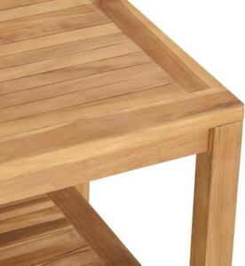Nowoczesny stolik kawowy z litego drewna tekowego 45x45 cm