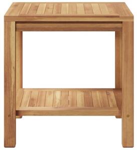 Nowoczesny stolik kawowy z litego drewna tekowego 45x45 cm