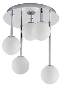 Lindby - Chrissy 5 Lampa Sufitowa Ø25 Opal/Chrome