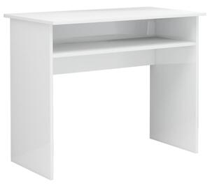Biurko, biaÅe z poÅyskiem, 90x50x74cm, materiaÅ drewnopochodny