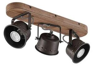 Lindby - Rubinjo 3 Lampa Sufitowa Wood/Black