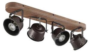 Lindby - Rubinjo 4 Lampa Sufitowa Wood/Black