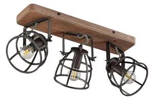 Lindby - Rutger 3 Lampa Sufitowa Wood/Black