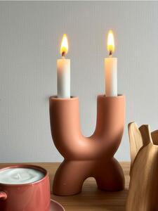 Sinsay - Świecznik ceramiczny - pomarańczowy