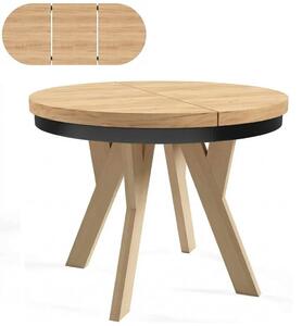 Stół 80/130 cm okrągły rozkładany, blat 3,6 cm, nogi Drewniane „ Y ” I ArtDHome