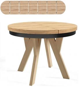 Stół 100/350 cm okrągły rozkładany, blat 3,6 cm, nogi Drewniane „ Y ” I ArtDHome