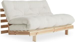 Nowoczesna kanapa z materacem futon 140 cm, naturalna