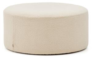 Kremowy puf z materiału bouclé Kaeli – Kave Home
