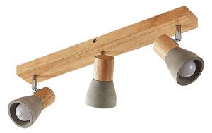Lindby - Filiz 3 Lampa Sufitowa Concrete/Wood