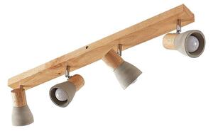 Lindby - Filiz 4 Lampa Sufitowa Concrete/Wood
