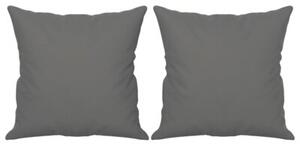 Sofa 2-osobowa z poduszkami, ciemnoszara, 140 cm, mikrofibra