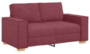 Sofa 2-osobowa w kolorze czerwonego wina 160x78x84 cm tkanina